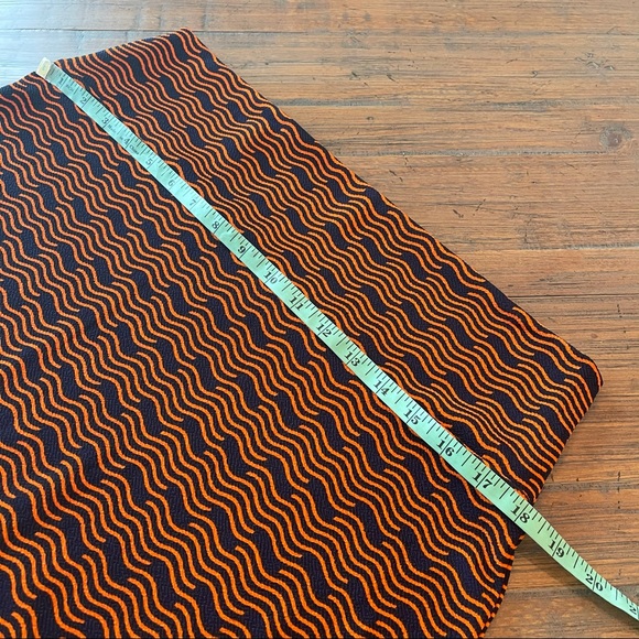 LuLaRoe XL Cassie skirt- navy blue & orange print - Picture 9 of 13